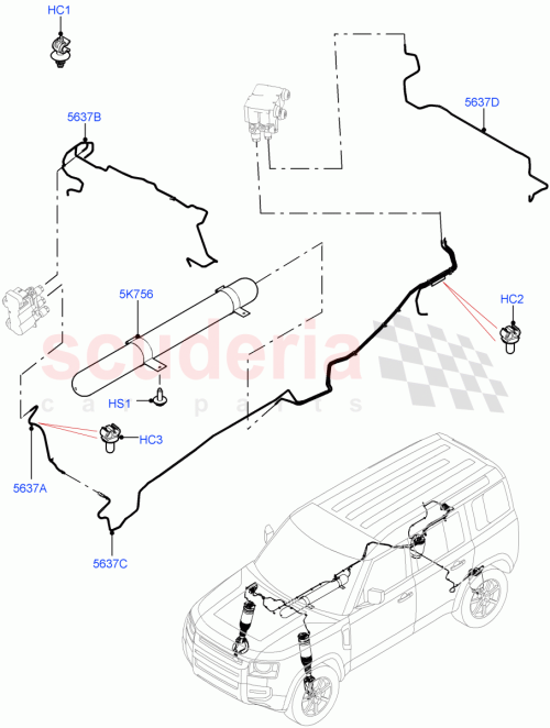 Part Diagram for Land Rover LR129135
