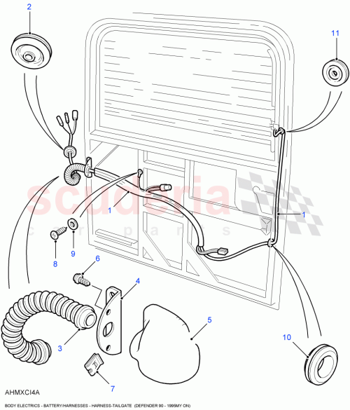 Part Diagram for Land Rover MTC9915LCS