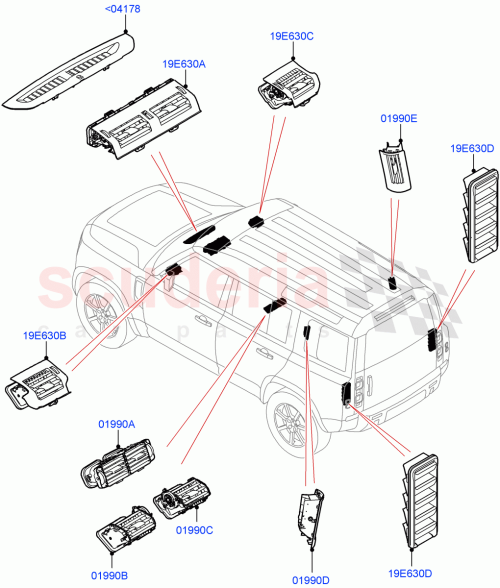 Part Diagram for Land Rover LR132514