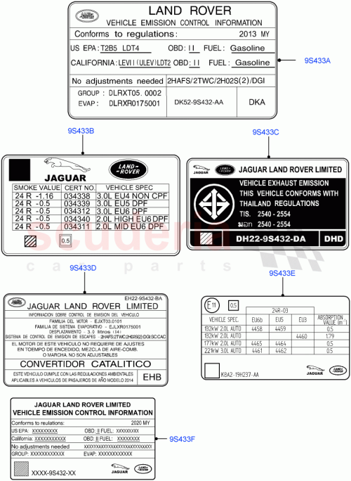 Part Diagram for Land Rover LR105441