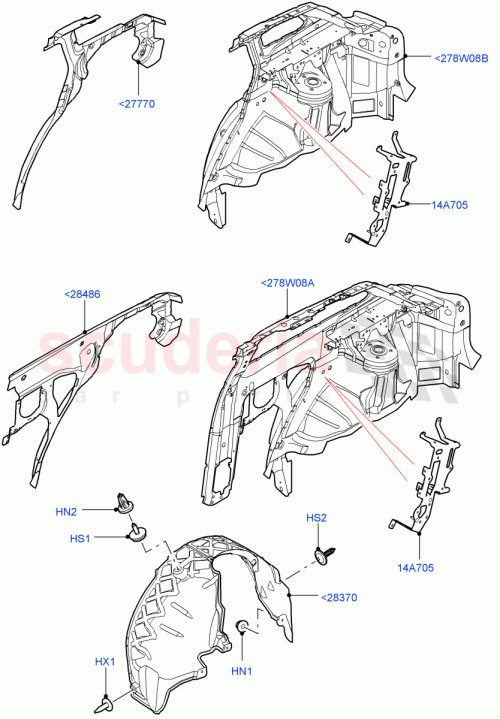 Part Diagram for Land Rover RYH500950
