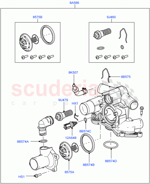 Part Diagram for Land Rover LR003336