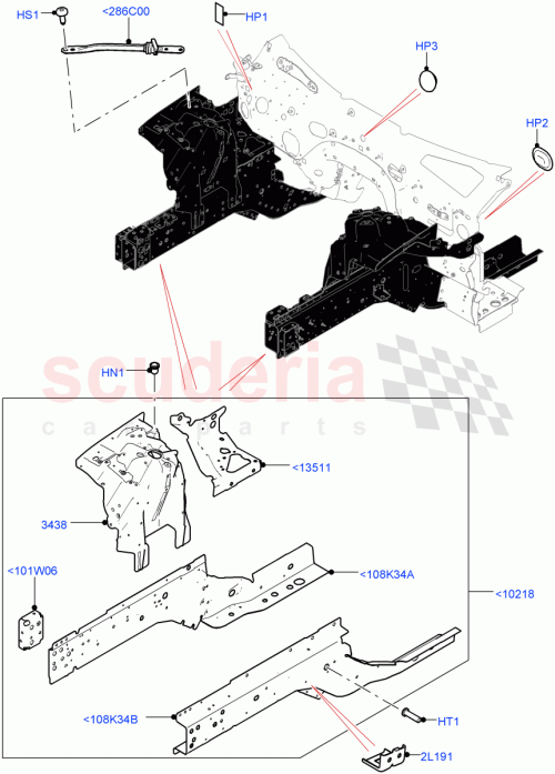 Part Diagram for Land Rover LR091535
