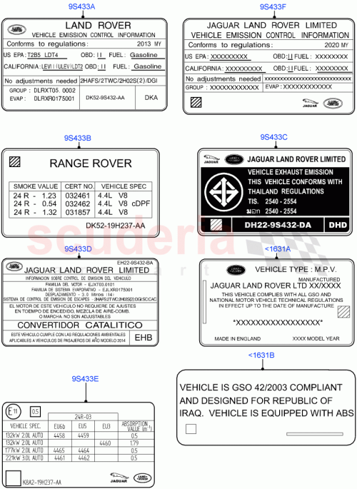 Part Diagram for Land Rover LR116154