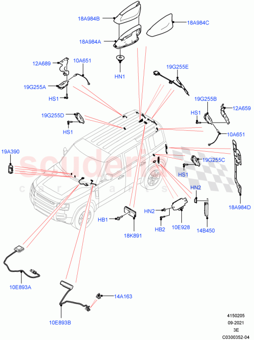 Part Diagram for Land Rover LR143112