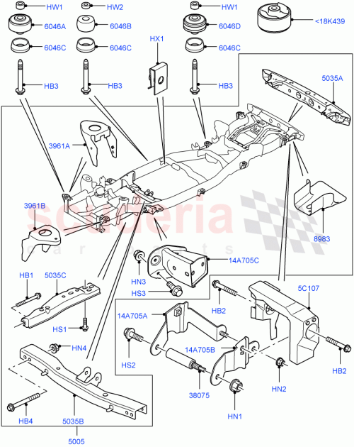 Part Diagram for Land Rover KZT500010