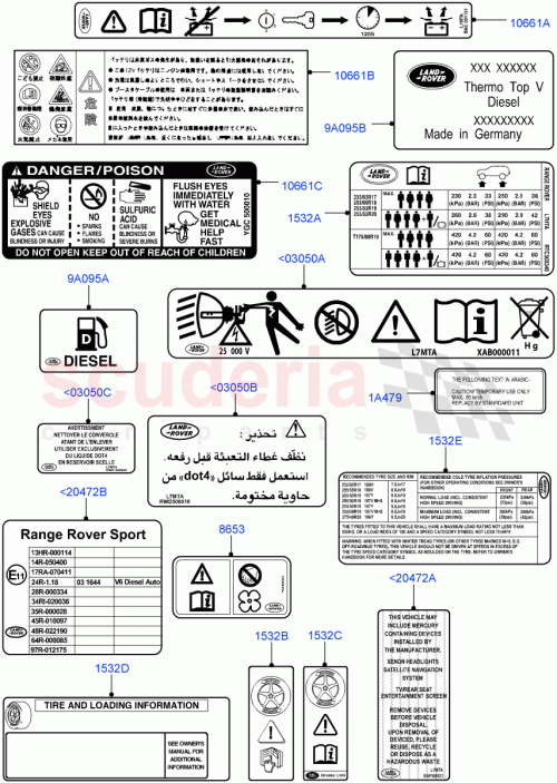 Part Diagram for Land Rover YGC500070