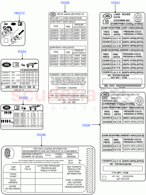 Part Diagram for Land Rover LR105135