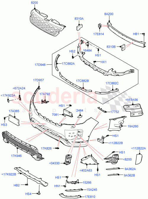 Part Diagram for Land Rover LR155660