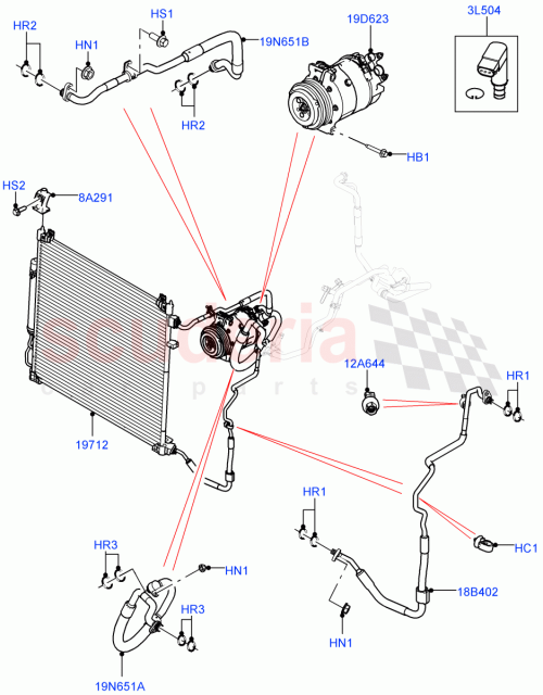 Part Diagram for Land Rover LR085580