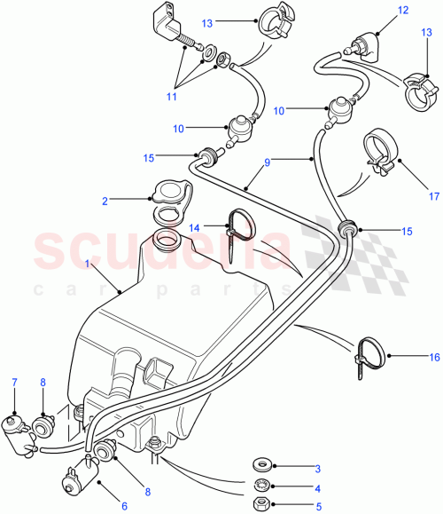 Part Diagram for Land Rover DMC100550