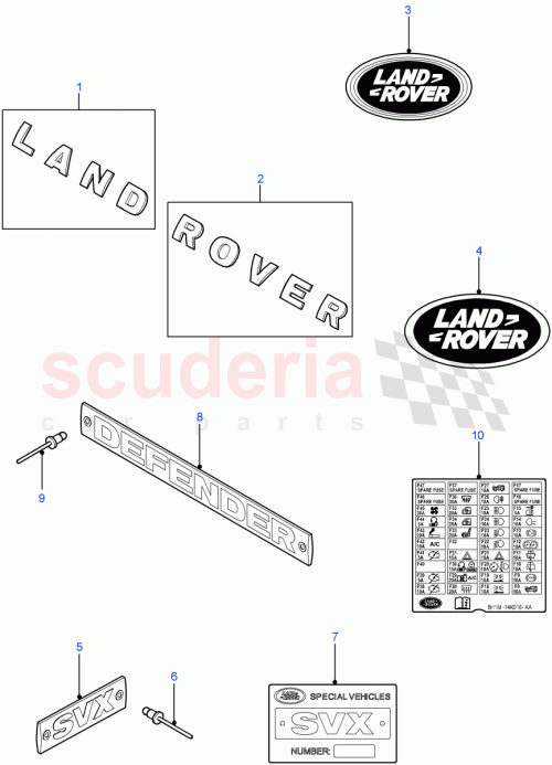 Part Diagram for Land Rover LR008976