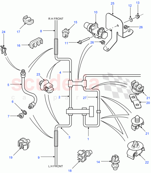 Part Diagram for Land Rover SGB500810