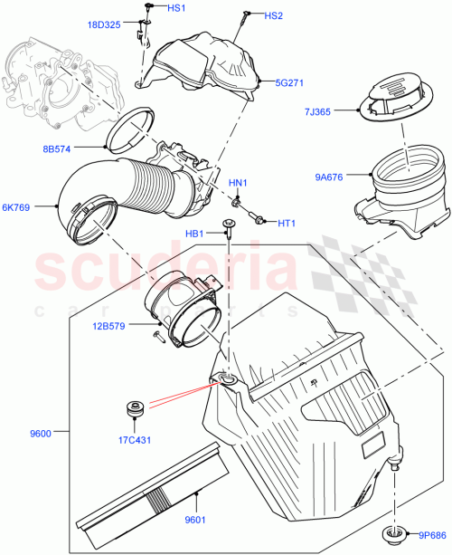 Part Diagram for Land Rover LR135122
