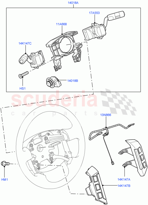 Part Diagram for Land Rover XPD500790