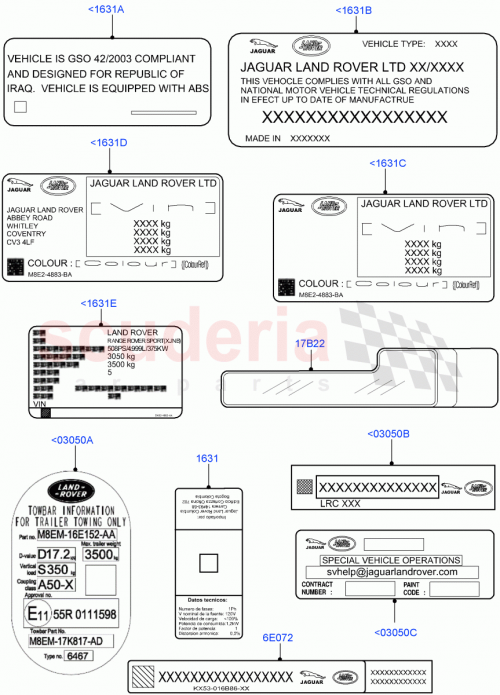Part Diagram for Land Rover LR174041