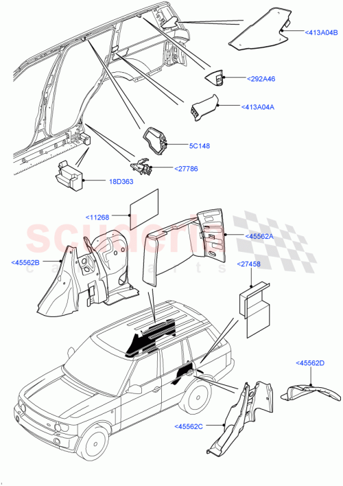 Part Diagram for Land Rover LR011730