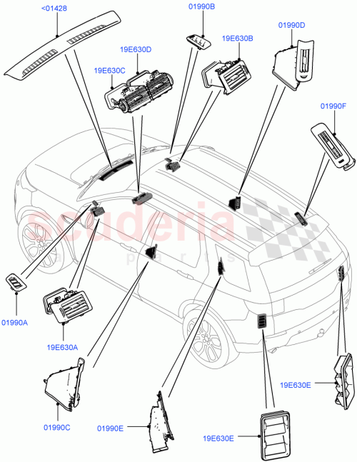 Part Diagram for Land Rover LR061408