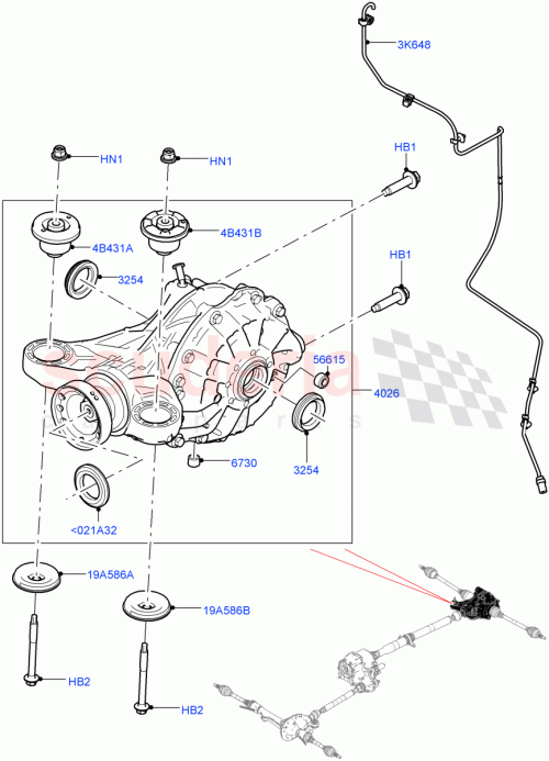 Part Diagram for Land Rover LR132690